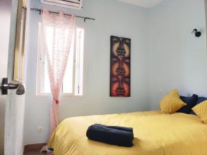 Łóżko lub łóżka w pokoju w obiekcie Apartment la paz