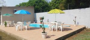 Bazén v ubytování Hostel e Pousada Israel nebo v jeho okolí