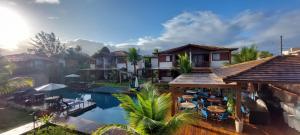 an aerial view of a villa with a swimming pool at Villagio di Mare in Barra Grande