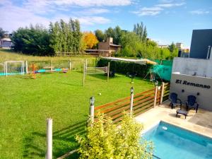 a view of a backyard with a soccer field at El Remanso in San José