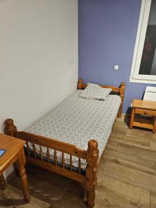 Postel nebo postele na pokoji v ubytování Gite lapins
