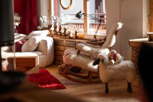 Posezení v ubytování Duplex de charme à Zermatt