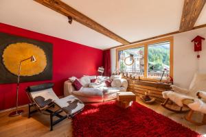 Posezení v ubytování Duplex de charme à Zermatt