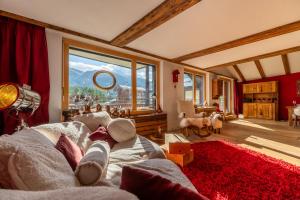 Posezení v ubytování Duplex de charme à Zermatt