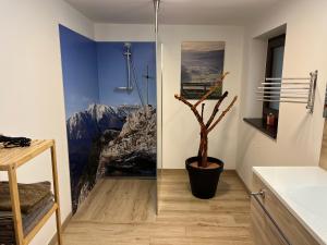 Postel nebo postele na pokoji v ubytování Ferienhaus Höflein