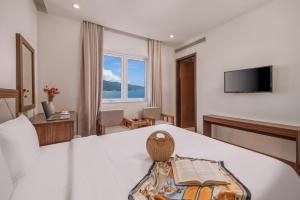 TV a/nebo společenská místnost v ubytování De Lamour Hotel Da Nang