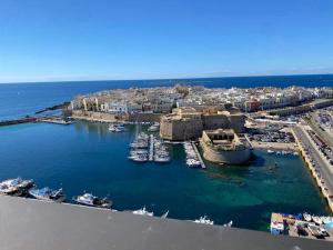an aerial view of a harbor with boats in the water at Gi&Sa in Gallipoli