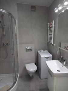 Koupelna v ubytování Leszno City Center Apartments + 17 fotografií
