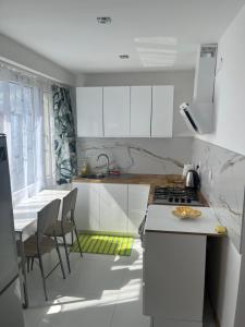 Kuchyň nebo kuchyňský kout v ubytování Apartament Centrum Okulickiego !