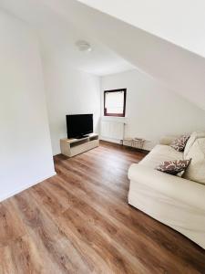 TV a/nebo společenská místnost v ubytování Deluxe Apartment Stuttgart Zuffenhausen
