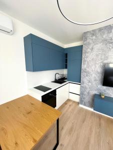 Η κουζίνα ή μικρή κουζίνα στο Apartman Skyroom