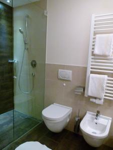 Koupelna v ubytování Hotel Stocker