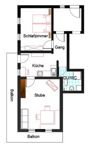 Půdorys ubytování Ferienhaus Veider