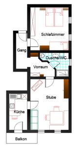 Půdorys ubytování Ferienhaus Veider