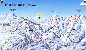 a map of the hoffmann km mountain at Apartmány U rybníků in Černá v Pošumaví