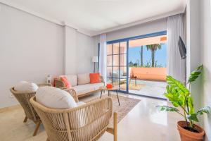 O zonă de relaxare la Apartamento Coral