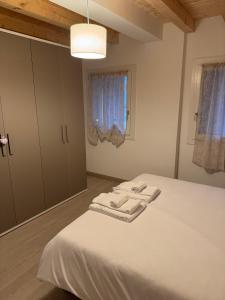 Postel nebo postele na pokoji v ubytování Sogno delle Dolomiti