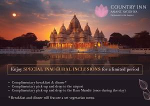 Majutusasutuses Country Inn Ayodhya - opposite airport olev sertifikaat, autasu, silt või muu dokument