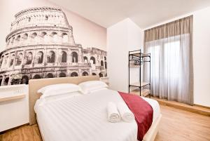 Postel nebo postele na pokoji v ubytování Caesar's quarters - private rooms in Rome