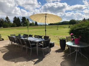 Zahrada ubytování Belle propriété 1h de paris avec piscine chauffée