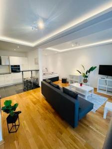Kuchyň nebo kuchyňský kout v ubytování exclusive perfect stay - perfect location in Leipzig