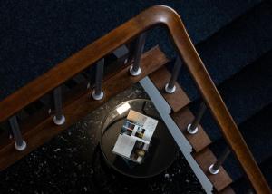 an overhead view of a table with a box on it at Hotel Rali Viana in Viana do Castelo