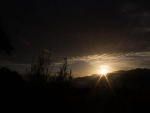 The sunrise or sunset as seen from the homestay or nearby