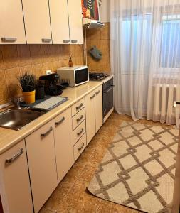 Kuchyň nebo kuchyňský kout v ubytování Apartament Zamca - langa Regina Maria