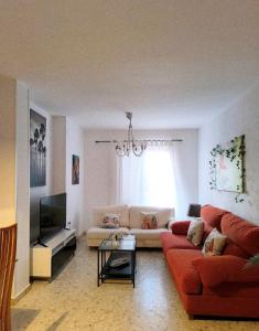 O zonă de relaxare la "Casa Colorá" en Sevilla