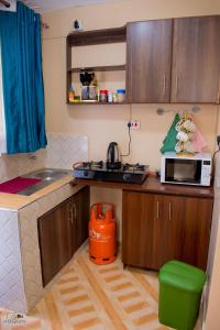 Kuchyň nebo kuchyňský kout v ubytování TheGodvari Executive Studio Apartment in Elgon View, Eldoret near Sports Club