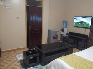 TV a/nebo společenská místnost v ubytování TheGodvari Executive Studio Apartment in Elgon View, Eldoret near Sports Club + 3 fotografie