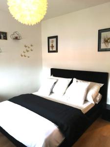 Ένα ή περισσότερα κρεβάτια σε δωμάτιο στο Appartement moderne à Elbeuf