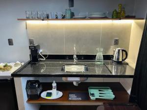 Kuchyň nebo kuchyňský kout v ubytování Loft 202 em frente à Vila Germânica Oktoberfest- Villa Haus