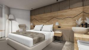 Posteľ alebo postele v izbe v ubytovaní Wellness Hotel Svornost