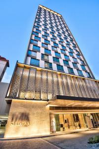 O edifício onde o hotel está situado