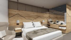 Posteľ alebo postele v izbe v ubytovaní Wellness Hotel Svornost