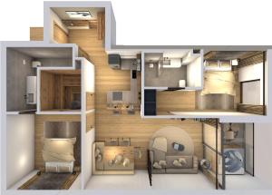 Kuchyňa alebo kuchynka v ubytovaní Seekarspitz Boutique Appartements