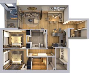 Kuchyňa alebo kuchynka v ubytovaní Seekarspitz Boutique Appartements