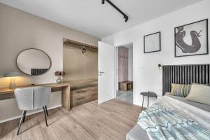 Postel nebo postele na pokoji v ubytování Apartment VIVA TEBA Vrchlabí