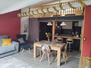 Posezení v ubytování loftvesubie Studio