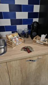 a counter with some food on top of it at Dama Room in Vietri sul Mare