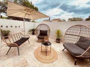 Patio alebo iná vonkajšia časť ubytovania Honey Spa
