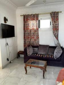 TV a/nebo společenská místnost v ubytování Sekhmet Appartement sur le roof + 8 fotografií