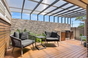 Posezení v ubytování The Pet Friendly Pool House