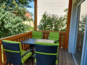 Balkón nebo terasa v ubytování Ballenstedt Gartenblick