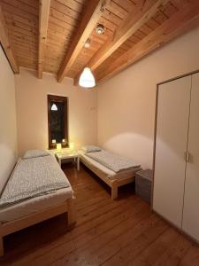 Postel nebo postele na pokoji v ubytování Apartmán u jezírka