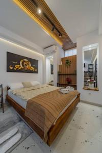 Postel nebo postele na pokoji v ubytování Keti Zemun Spa Apartment