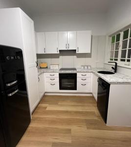 Kuchyň nebo kuchyňský kout v ubytování Sans Souci Apartments