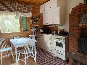 Kuchyň nebo kuchyňský kout v ubytování Tievaharju Cabin