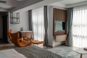 Hotel Drim & SPA客房内的一张或多张床位
